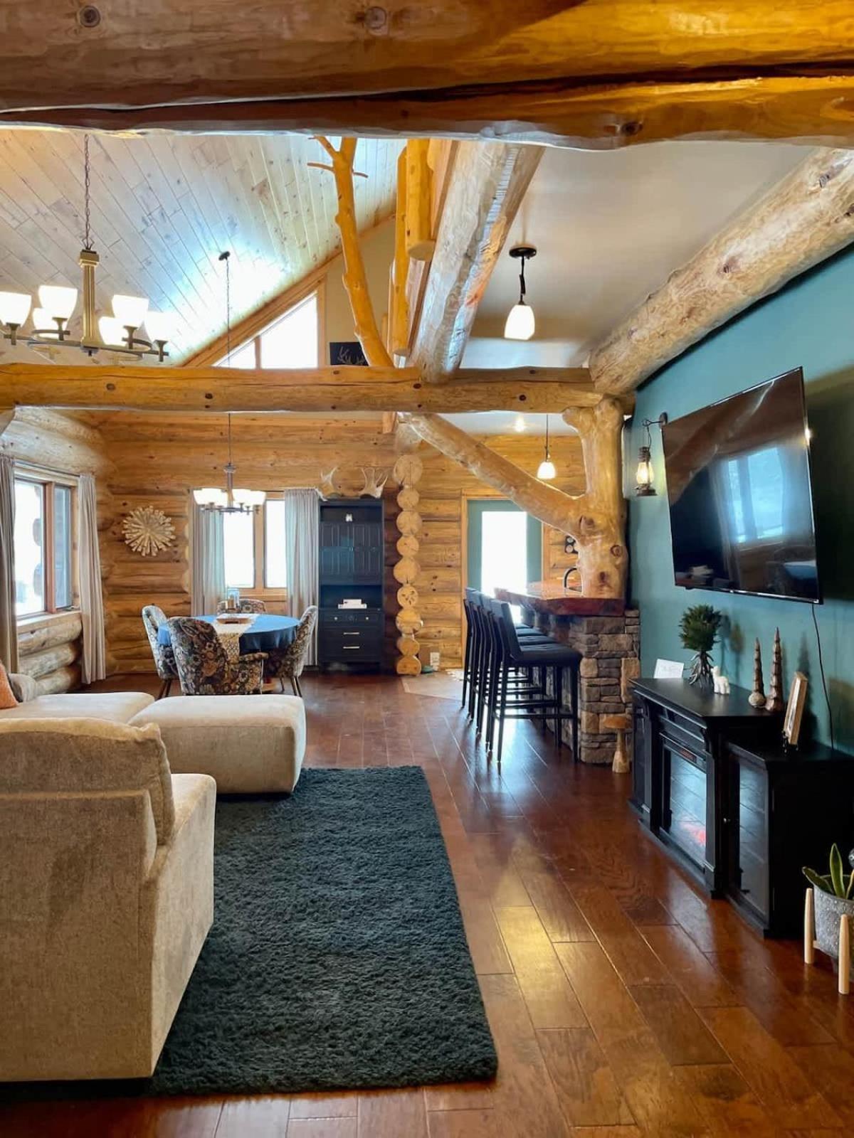Stunning Log Cabin Getaway At The Hannu Haus Ironwood Bagian luar foto